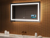 Moderne badkamer spiegel met led-verlichting L15 120x80cm - SmartScreen, DualColor, Verwarmingsmat