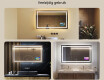 Moderne badkamer spiegel met led-verlichting L15 120x80cm - SmartScreen, DualColor, Verwarmingsmat #2