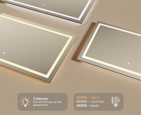 Moderne badkamer spiegel met led-verlichting L15 120x80cm - SmartScreen, DualColor, Verwarmingsmat #5