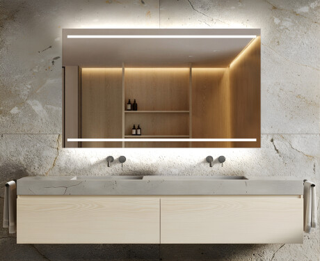 Moderne badkamer spiegel met led-verlichting L23