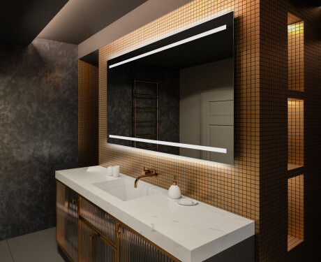 Moderne badkamer spiegel met led-verlichting L23