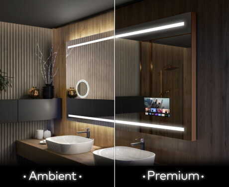 Moderne badkamer spiegel met led-verlichting L23