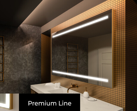 Moderne badkamer spiegel met led-verlichting L23 #3
