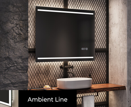 Moderne badkamer spiegel met led-verlichting L23 #4