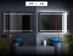 Moderne badkamer spiegel met led-verlichting L23 #3