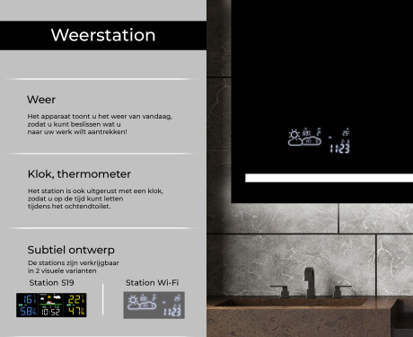 Moderne badkamer spiegel met led-verlichting L23 #5