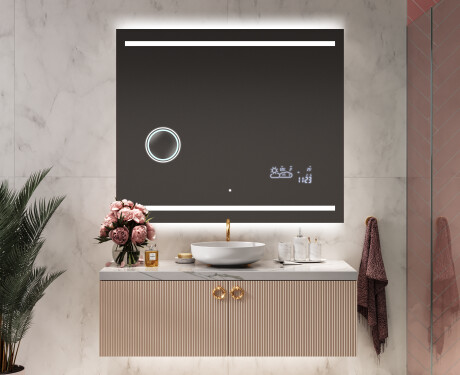 Moderne badkamer spiegel met led-verlichting L23 #9