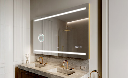 Moderne badkamer spiegel met led-verlichting L23