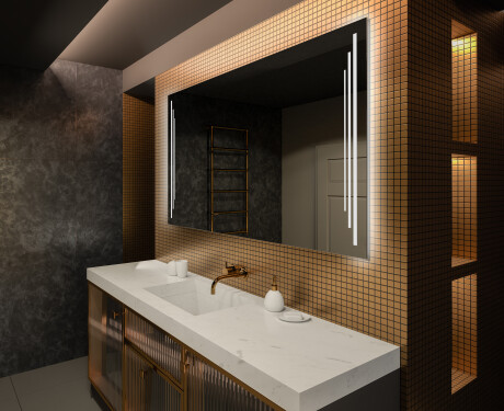 Moderne badkamer spiegel met led-verlichting L27