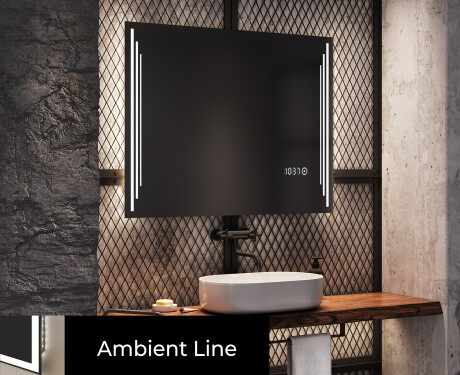 Moderne badkamer spiegel met led-verlichting L27 #4