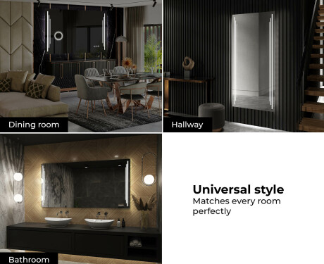 Moderne badkamer spiegel met led-verlichting L27 #10