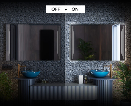 Moderne badkamer spiegel met led-verlichting L27 #3