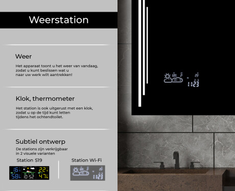 Moderne badkamer spiegel met led-verlichting L27 #5