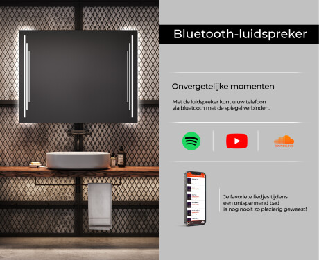 Moderne badkamer spiegel met led-verlichting L27 #6