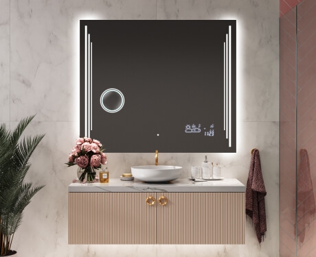 Moderne badkamer spiegel met led-verlichting L27 #9