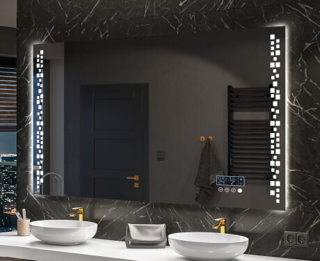 Moderne badkamer spiegel met led-verlichting L38 #10