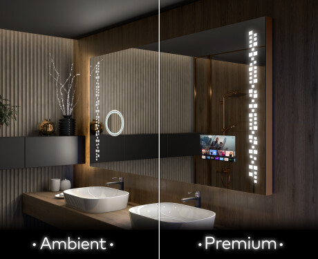 Moderne badkamer spiegel met led-verlichting L38