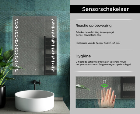 Moderne badkamer spiegel met led-verlichting L38 #7