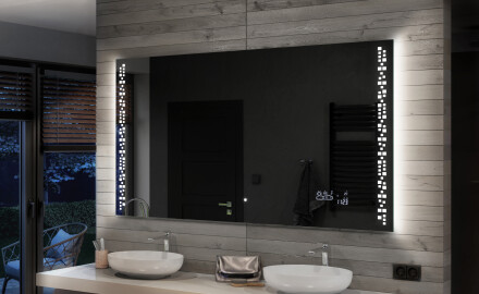 Moderne badkamer spiegel met led-verlichting L38