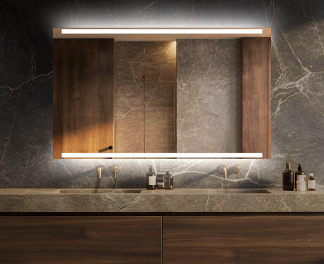 Moderne badkamer spiegel met led-verlichting L47