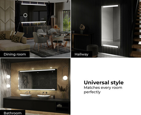 Moderne badkamer spiegel met led-verlichting L47 #10