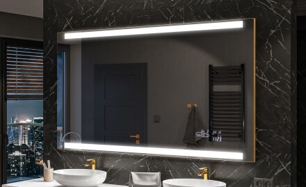 Moderne badkamer spiegel met led-verlichting L47
