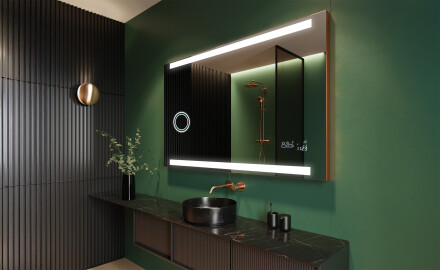 Moderne badkamer spiegel met led-verlichting L47