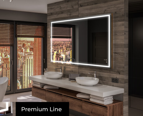 Moderne badkamer spiegel met led-verlichting L49 #3