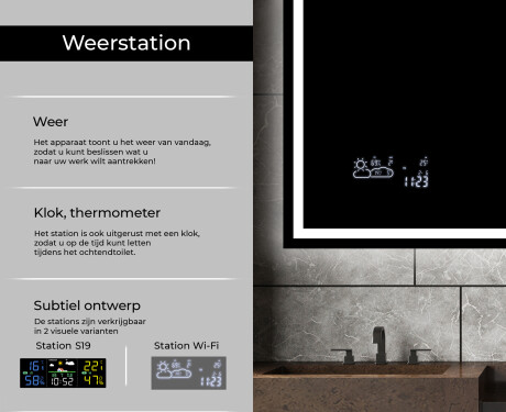 Moderne badkamer spiegel met led-verlichting L49 #5