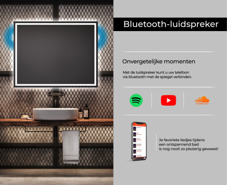Moderne badkamer spiegel met led-verlichting L49 #6