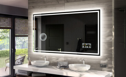 Moderne badkamer spiegel met led-verlichting L49