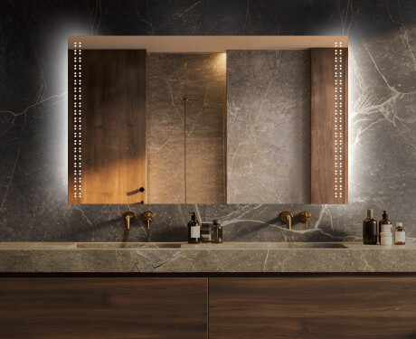 Moderne badkamer spiegel met led-verlichting L55