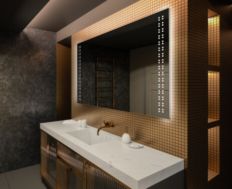 Moderne badkamer spiegel met led-verlichting L55