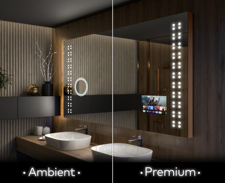 Moderne badkamer spiegel met led-verlichting L55