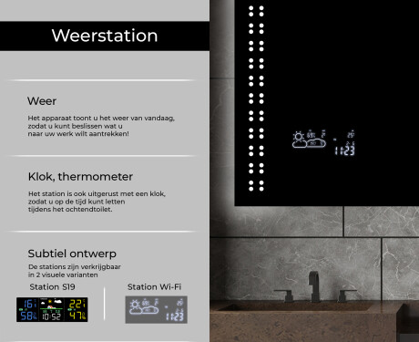 Moderne badkamer spiegel met led-verlichting L55 #5