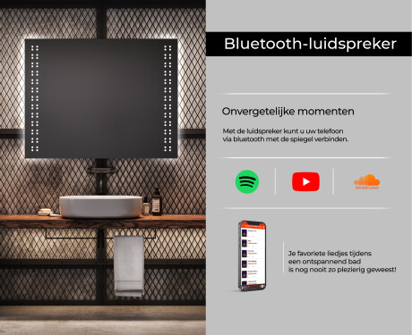Moderne badkamer spiegel met led-verlichting L55 #6