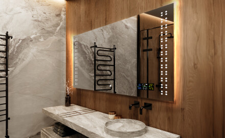 Moderne badkamer spiegel met led-verlichting L55