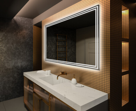 Moderne badkamer spiegel met led-verlichting L57