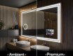 Moderne badkamer spiegel met led-verlichting L57