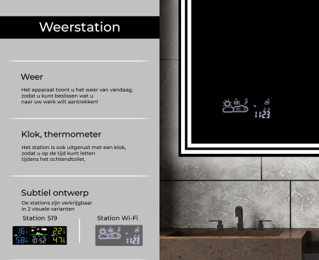 Moderne badkamer spiegel met led-verlichting L57 #5