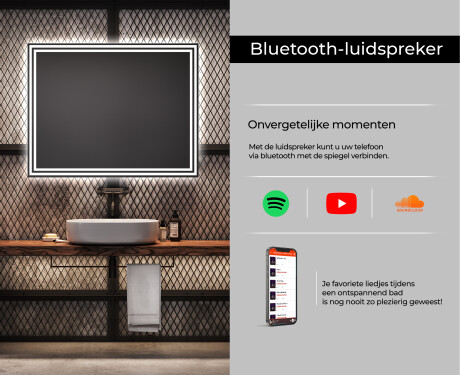 Moderne badkamer spiegel met led-verlichting L57 #6
