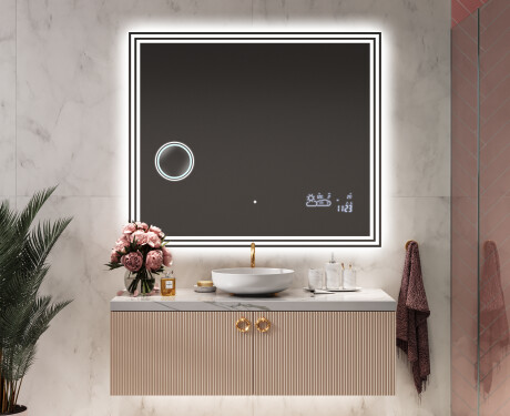 Moderne badkamer spiegel met led-verlichting L57 #9