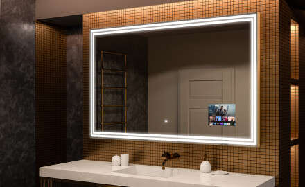 Moderne badkamer spiegel met led-verlichting L57