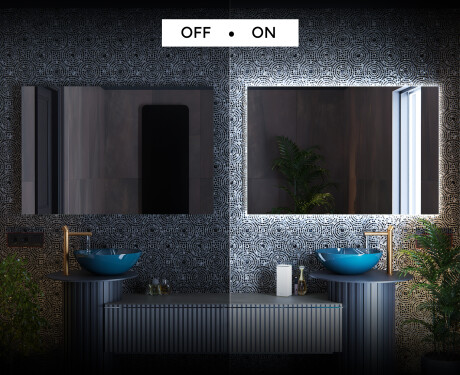 Moderne badkamer spiegel met led-verlichting L58 #3
