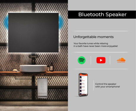 Moderne badkamer spiegel met led-verlichting L58 #5