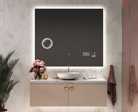 Moderne badkamer spiegel met led-verlichting L58 #7