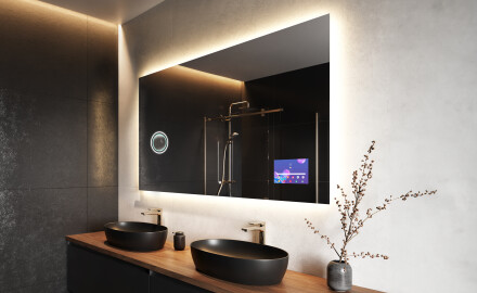 Moderne badkamer spiegel met led-verlichting L58