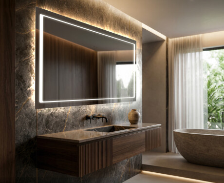 Moderne badkamer spiegel met led-verlichting L61