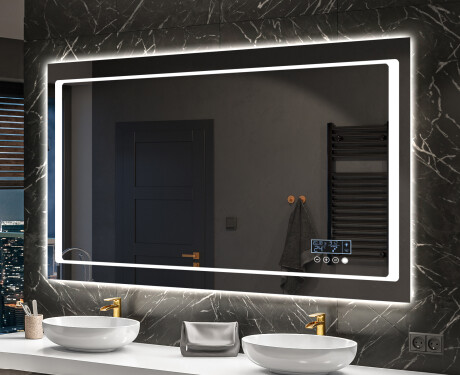 Moderne badkamer spiegel met led-verlichting L61 #10