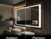 Moderne badkamer spiegel met led-verlichting L61 #1